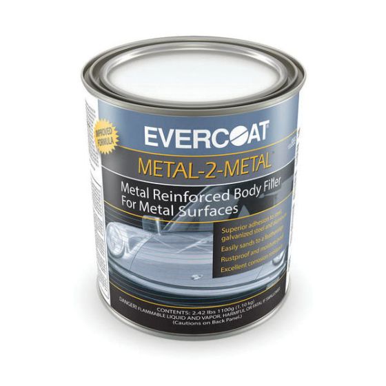 EVERCOAT® METAL-2-METAL™ 100889 Aluminum Filled Body Repair Filler, 1 qt Can, Metallic Grey, Paste