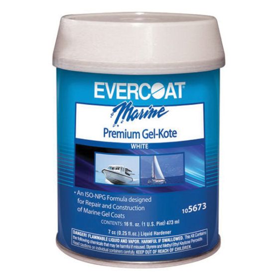 EVERCOAT® 105673 Premium Gel-Kote, 1 pt Can, High Gloss White, Paste