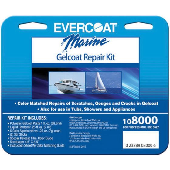 EVERCOAT® 108000 Gelcoat Repair Kit, 1 oz, Pink, Liquid