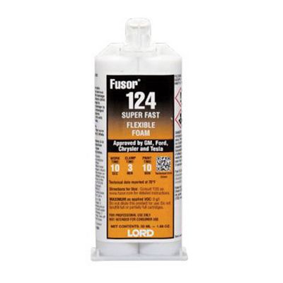 Fusor® 124 2-Part Super Fast Flexible Foam, 1.7 oz Cartridge, Black, 1 hr Curing