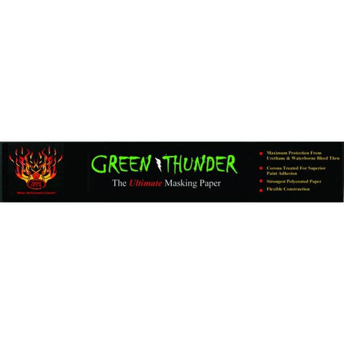 High Teck™ Green Thunder MP450GT-12 Masking Paper, 12 in W x 500 ft L, Polycoated Paper, 30 lb Basis