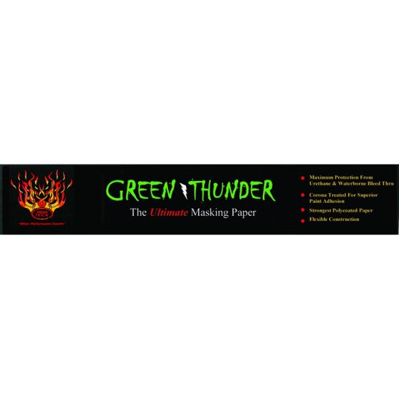 High Teck™ Green Thunder MP450GT-12 Masking Paper, 12 in W x 500 ft L, Polycoated Paper, 30 lb Basis