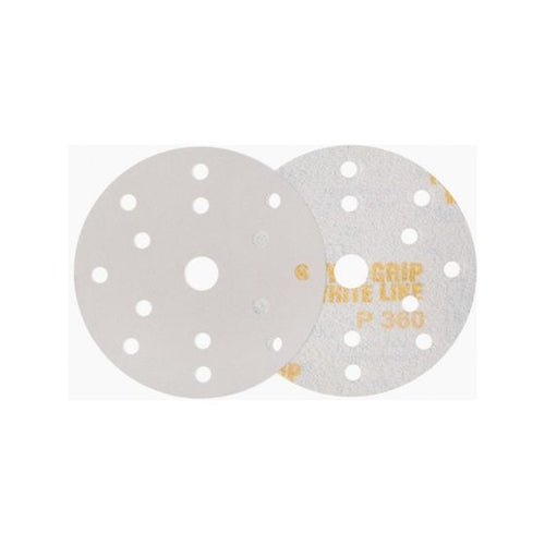 INDASA 62-40 Rhynogrip White Line Abrasive Disc, 6 in Dia, 40 Grit