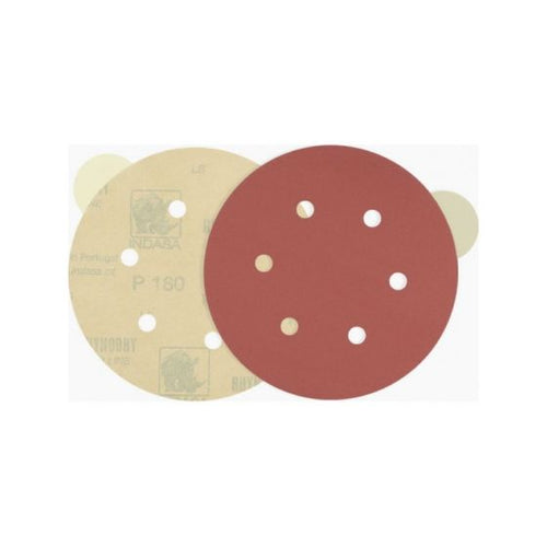 INDASA Medallion™ 600-60 Rhynostick Red Line XL Abrasive Solid Disc, 6 in Dia, 60 Grit