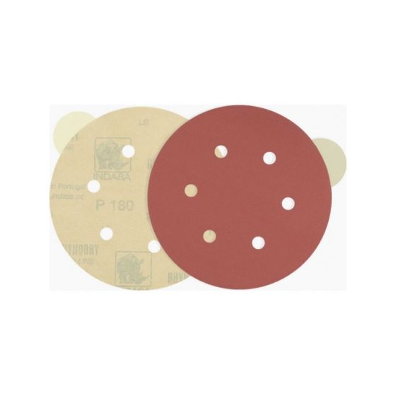 INDASA Medallion™ 600-60 Rhynostick Red Line XL Abrasive Solid Disc, 6 in Dia, 60 Grit