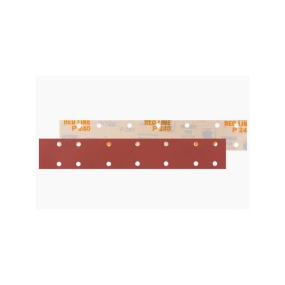 INDASA Medallion™ 950-80 Rhynogrip Red Line XL Long File Board Sheet Strip, 16 in L x 2-3/4 in W, 80 Grit