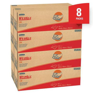 WypAll® 05800 L30 Series Pop-Up Box Towel, 9.8 x 16.4 in, 100, Double Re-Creped, White, 1 Plys