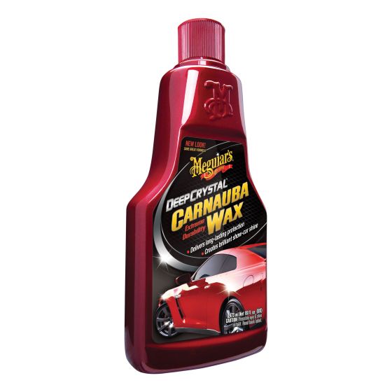Meguiar's® A2216 Deep Crystal Carnauba Wax, 16 oz Bottle, Glossy Shine, Light Yellow, Liquid (6/pack)