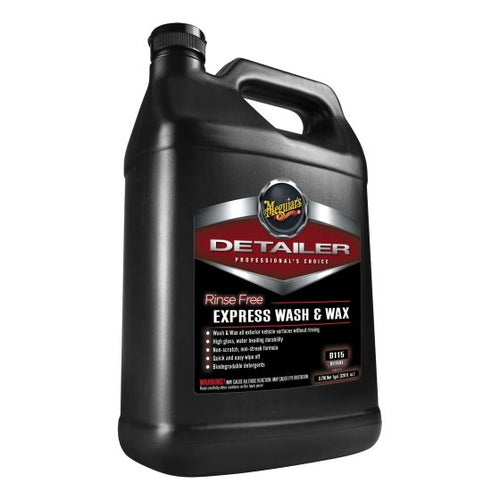 Meguiar's® Detailer D11501 Rinse Free Express Wash and Wax, 1 gal Can, Greenish-Blue, Liquid