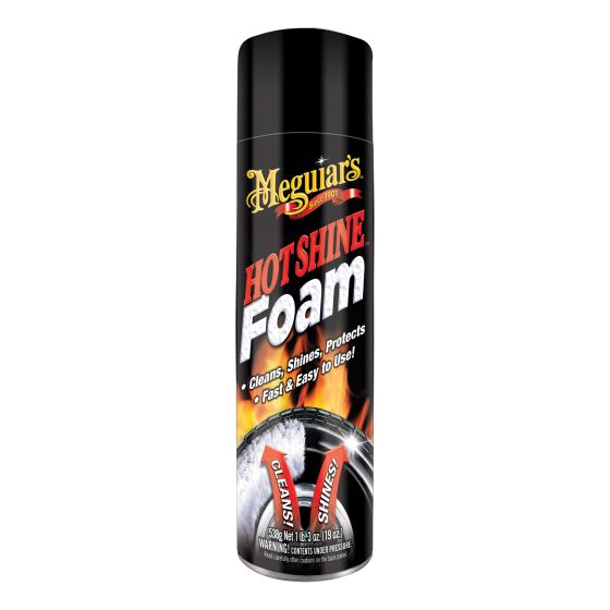 Meguiar's® Hot Shine G13919 Tire Foam, 19 oz Aerosol Can, White Foam, Liquid
