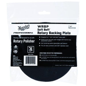 Meguiar's® Soft Buff™ WRBP Rotary Backing Plate, 7 or 8 in Dia, 5/8 in Arbor/Shank, Hook and Loop Attachment