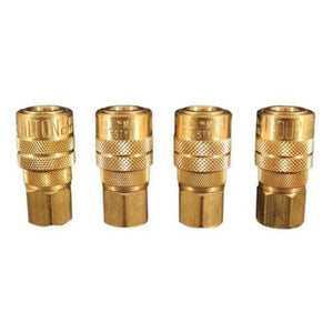 Milton® Kwik-Change® S-715 M-Style Coupler, 1/4 in, FNPT, Brass