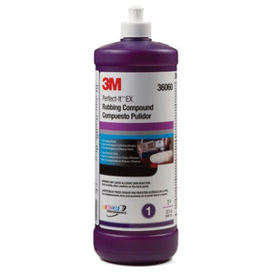 Perfect-It™ 36060 EX AC Rubbing Compound, 1 qt Bottle, White, Liquid