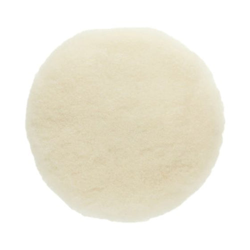 Mirka® MPADLW-7.5 Polishing Pad, 7-1/2 in Dia, Hook and Loop Attachment, Lambs Wool Pad, White
