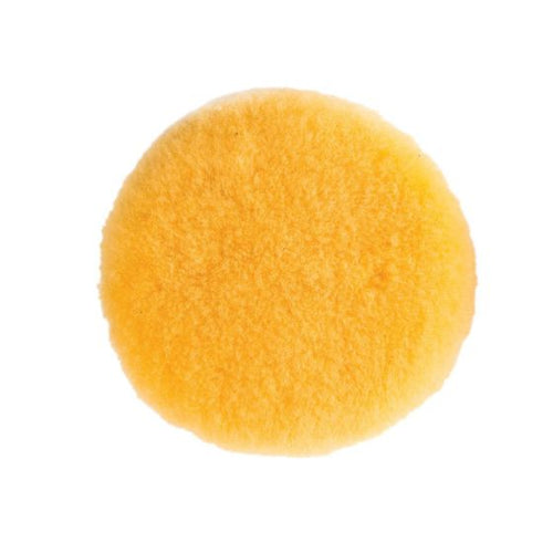 Mirka® MPADLWY-6 Polishing Pad, 6 in Dia, Lambs Wool Pad, Yellow
