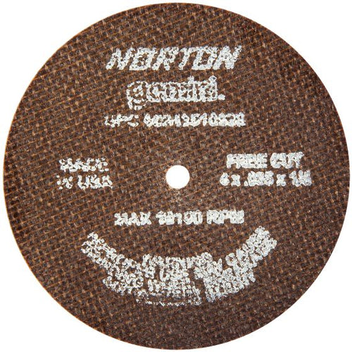 Norton® Gemini® 10630 Free Cut Cut-Off Wheel, 4 in Dia, 0.035 in THK Wheel, 3/8 in Center Hole, 19100 rpm