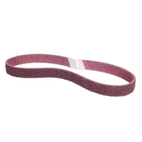 Norton® Bear-Tex® Rapid Prep® 55310 Non-Woven Sanding File Belt, 18 in L x 1/2 in W, 120 Grit, Maroon