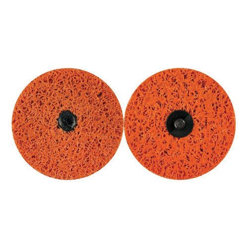 Norton® Bear-Tex® Blaze® 31054 Non-Woven Quick-Change Rapid Strip Disc, 4 in Dia, Extra Coarse Grade, Orange