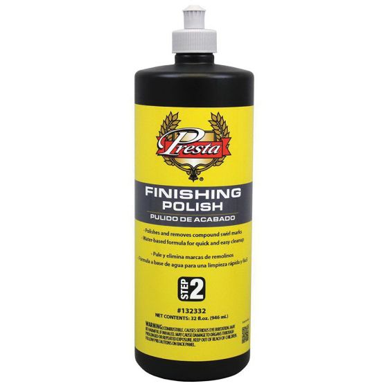 Presta 132332 Finishing Polish, 32 oz Bottle, Light Gray