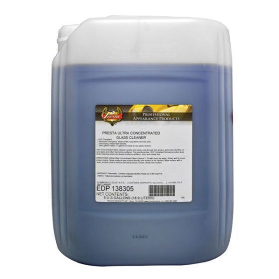 Presta 138305 Ultra Concentrated Glass Cleaner, 5 gal Can, Purple