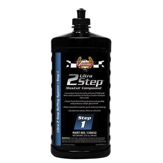 Presta Ultra 2 Step® 139032 MaxCut Compound, 32 oz Bottle, White