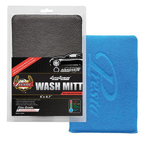 Presta NANOSKIN® AutoScrub™ 8130723 Fine Grade Wash Mitt, 8.7 in L x 6 in W, Polymer Clay, Blue