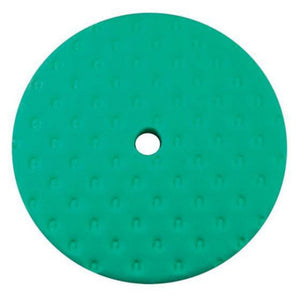 Presta 890137 Single Sided Light Cutting Pad, 9 in Dia, Hook and Loop Attachment, Foam Pad, Green