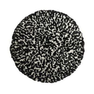Presta 890146 Compound Pad, 9 in Dia, 1-1/2 in THK, Hook and Loop Attachment, Wool Pad, Black and White