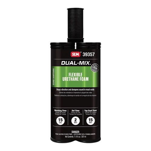 Dual-Mix™ 39357 Flexible Urethane Foam, 7 oz Cartridge, Liquid, Black, 15 sec at 70 deg F Application