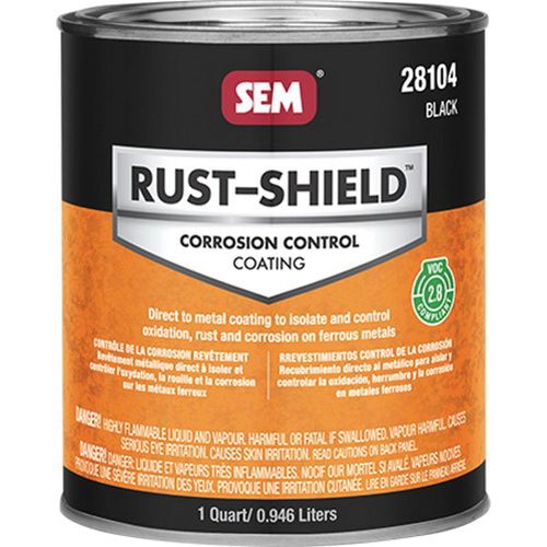Rust Shield™ 28104 2800 Series Corrosion Control Coating, 1 qt Can, Black, 250 sq-ft/gal Coverage