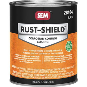 Rust Shield™ 28104 2800 Series Corrosion Control Coating, 1 qt Can, Black, 250 sq-ft/gal Coverage