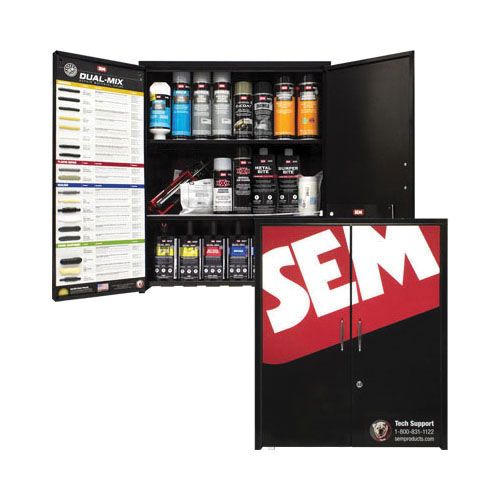 SEM® 70080 Low VOC Shop Cabinet, 30 in H x 25 in W x 13 in D, Manual Door, 2 Doors, 2 Shelves