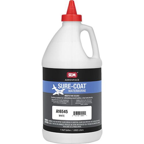 Sure-Coat™ A16545 Waterborne Coating System, 0.5 gal Can, White, Liquid