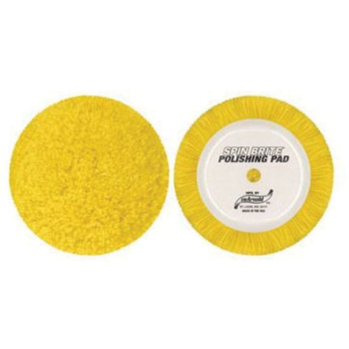 S.M. Arnold Spin Brite® 53-375 Polishing Pad, 7-1/2 in Dia, 1-1/2 in THK , Yellow