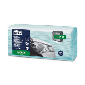 Tork® 192480 Top-Pak Low-Lint 1-Ply Cleaning Cloth, 4.3 in L x 14 in W Folded, Cloth, Turquoise