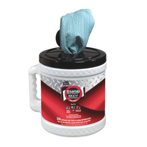 Tork® ShopMax 450340 Centerfeed Dry Wipe, 218.33 ft L x 9.9 in W Roll, 200, Paper/Double Re-Creped, Blue, 1 Plys