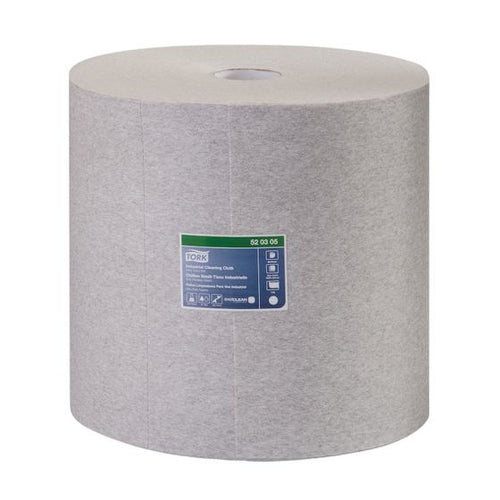 Tork® 520305 Giant Roll Industrial Cleaning Cloth, 15 in Dia x 1163.75 ft L x 12.6 in W Roll, 1050, Paper, Gray