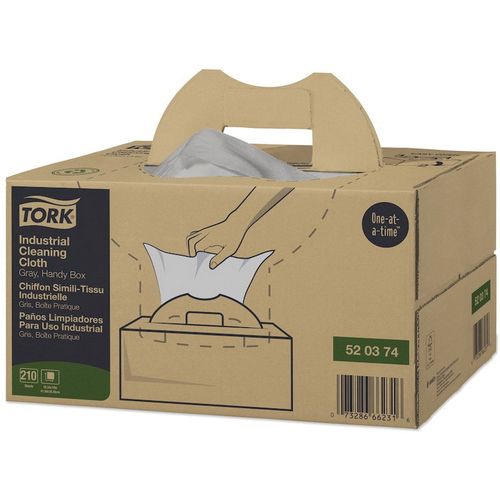 Tork® 520374 Reusable Cleaning Cloth, 16.34 in L, 14 in W Unfolded, Spunlace, Gray, 1-Ply