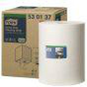 Tork® 530137 Heavy Duty Centerfeed Cleaning Cloth, 9.84 in Dia x 349 ft L x 12.59 in W Roll, 280, Spunlace, White