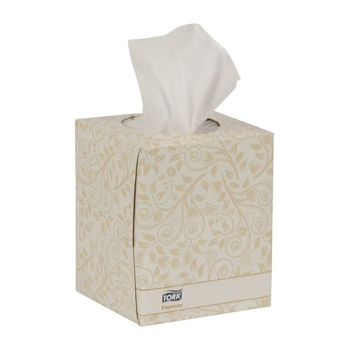 Tork® TF6910A Premium Facial Tissue Cube Box, 8 in W x 8 in L, 2 Plys