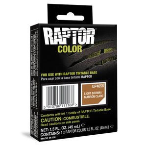U-POL® RAPTOR® UP4858 Raptor Color, 1.5 fl-oz Pouch, Light Brown, 3:1 Mixing, 30 sq-ft Coverage