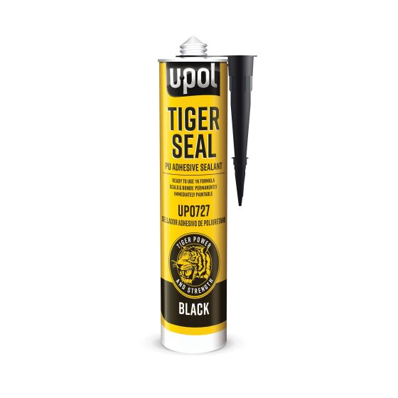 U-POL® TIGER SEAL™ UP0727 1-Component Sealant, 310 mL Cartridge, Paste, Black, 30 min Application