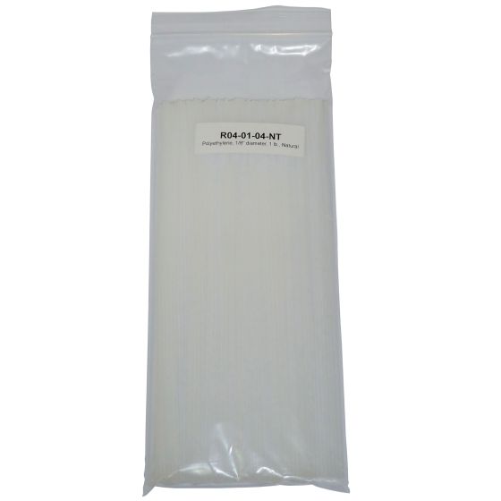Polyvance R04-01-04-NT Welding Rod, 1/8 in Dia x 12 in L, Round, LDPE, Natural