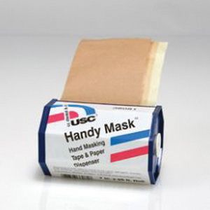 USC® Handy Mask 38081 Hand Masking Tape and Paper with Dispenser, 7 in W x 65 ft L