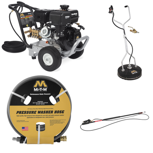 Mi-T-M 4200 PSI, 3.4; Steel Frame DD AR Pump, Bolt on Unloader Pressure Washer, Start Your Own Business Kits