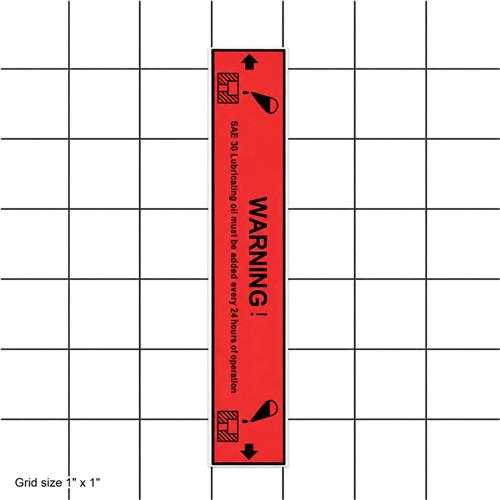 OIL FILL LABEL