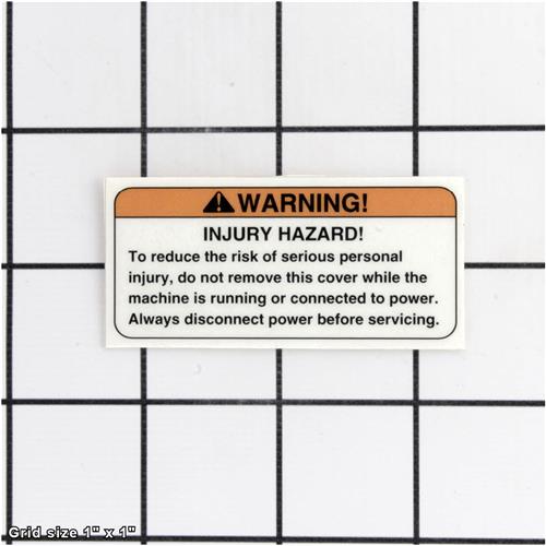 BELT COVER LABEL