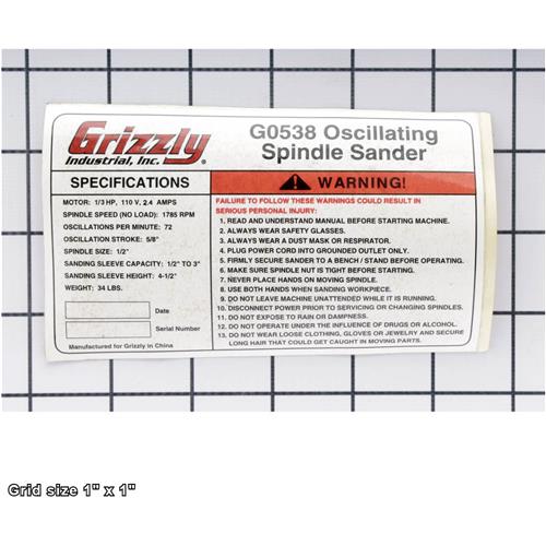 MACHINE ID LABEL