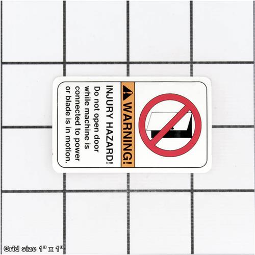DOOR INJURY HAZARD LABEL