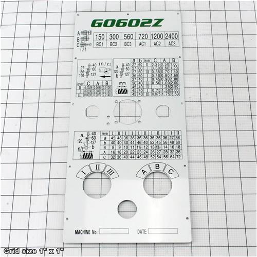 CONTROL PANEL FOR G0602Z